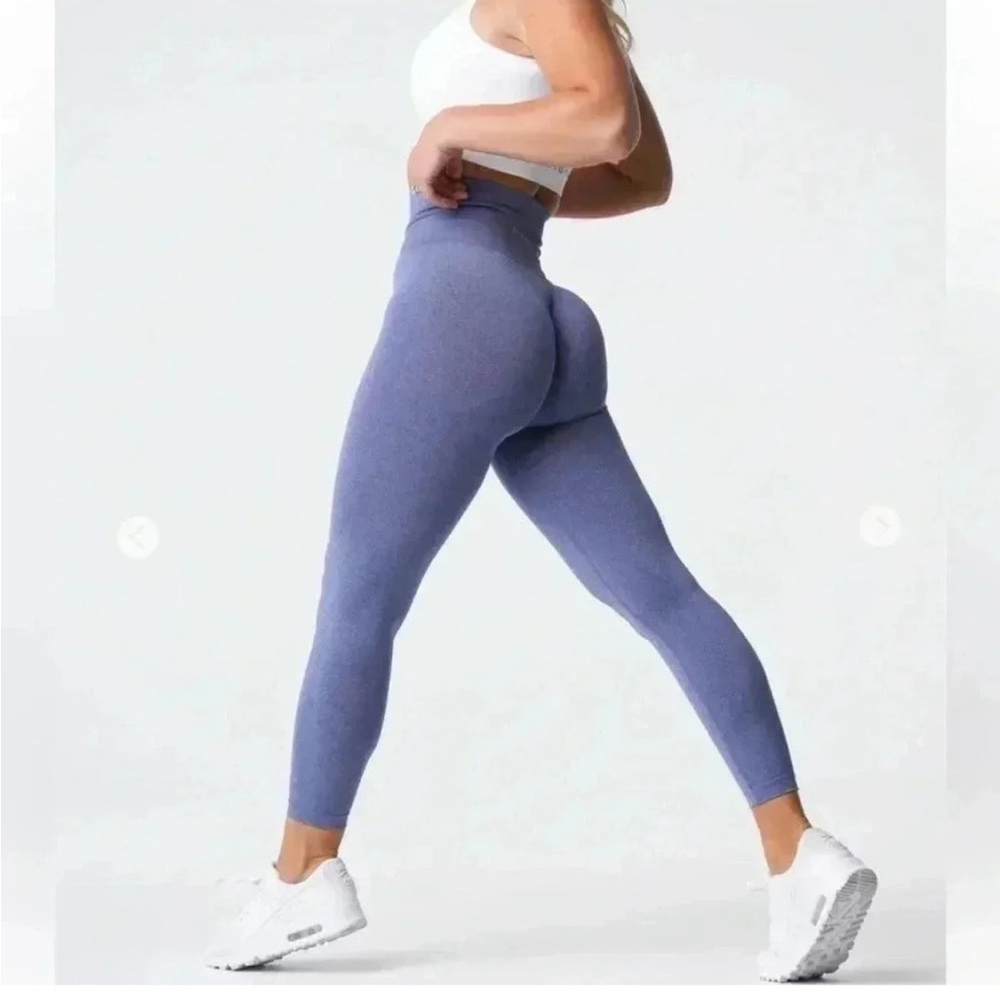 NVGTN ~ Indigo Contour Seamless Leggings ~ High Waisted Stretch ~ Size S